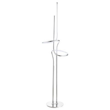 Sketch 64" Minimalist Dimmable Metal Integrated LED Floor Lamp - JONATHAN Y